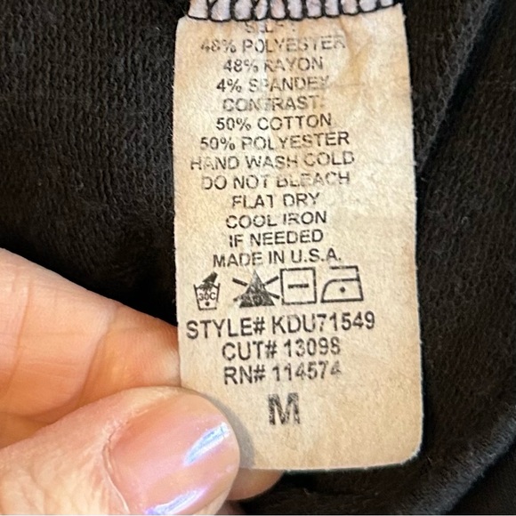 PLEIONE Stretch Knit Knee Length Dress with Bell Sleeves SZ Medium in Bl… - Picture 7 of 7